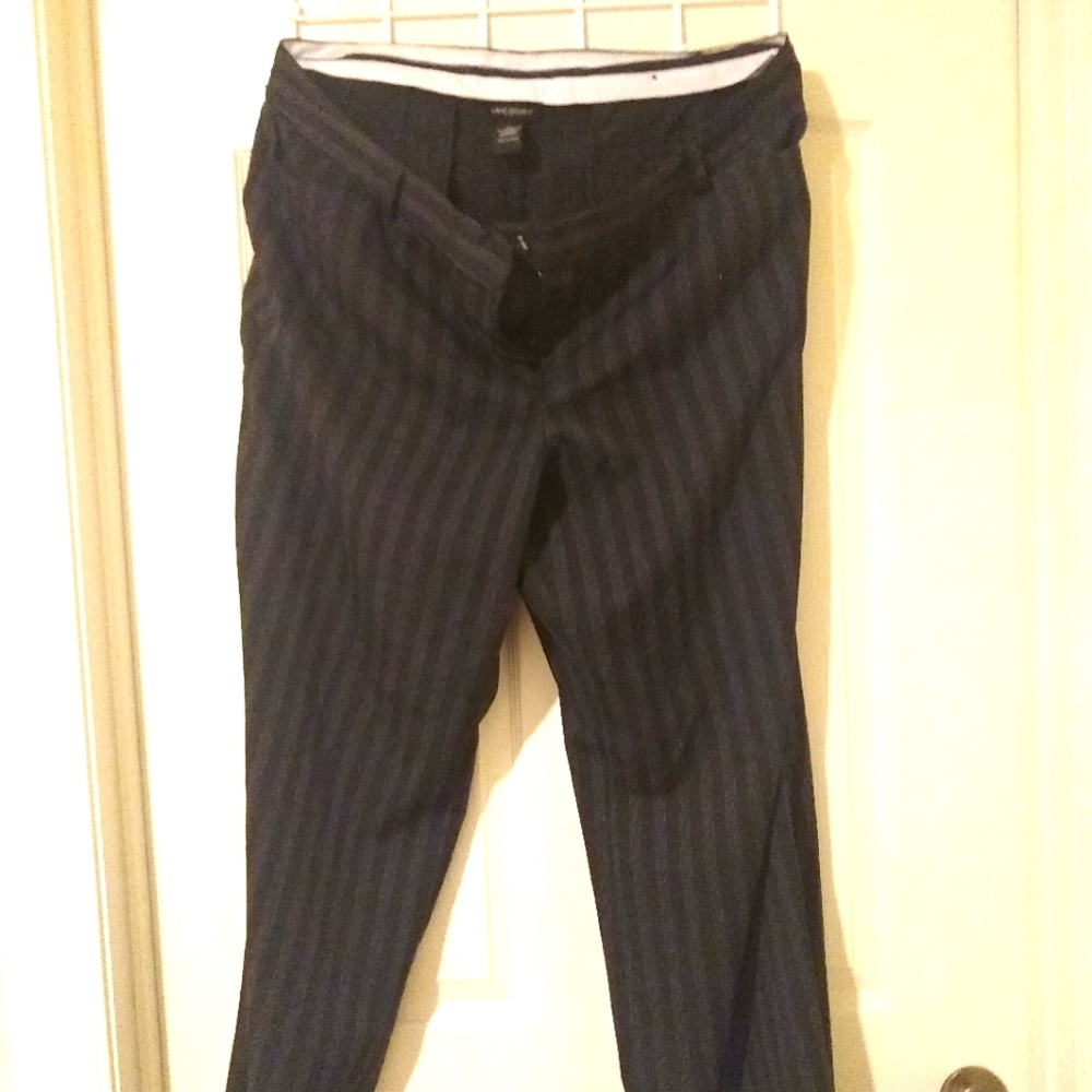 Lane Bryant black pinstripe dress pants